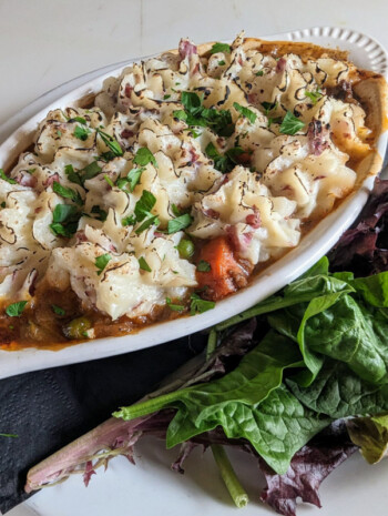 Savory breakfast bowl with vegetables and cheese