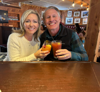 Guests enjoying cocktails at the cafe bar